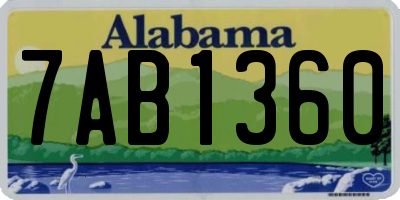 AL license plate 7AB1360