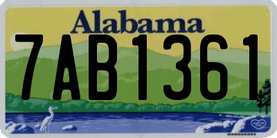 AL license plate 7AB1361