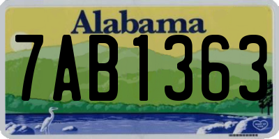 AL license plate 7AB1363