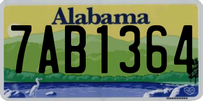 AL license plate 7AB1364