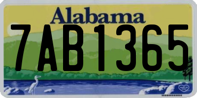 AL license plate 7AB1365