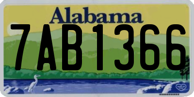 AL license plate 7AB1366