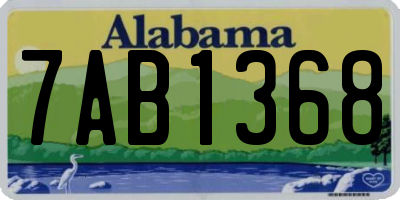AL license plate 7AB1368