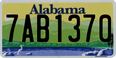 AL license plate 7AB1370