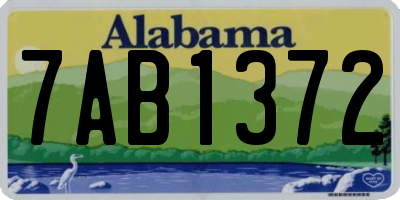 AL license plate 7AB1372