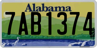 AL license plate 7AB1374