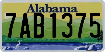 AL license plate 7AB1375