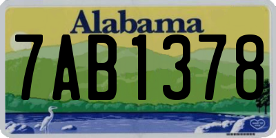 AL license plate 7AB1378
