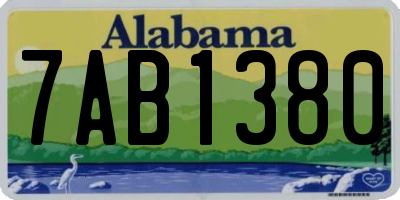 AL license plate 7AB1380