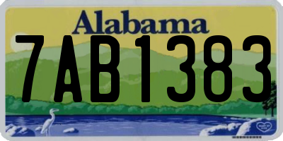 AL license plate 7AB1383