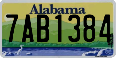 AL license plate 7AB1384