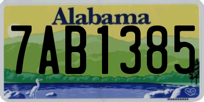 AL license plate 7AB1385