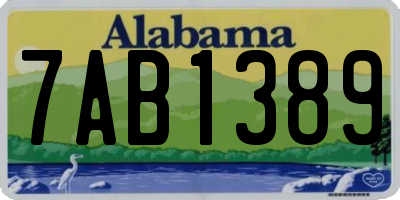 AL license plate 7AB1389