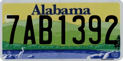 AL license plate 7AB1392