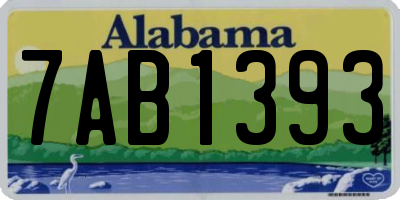 AL license plate 7AB1393