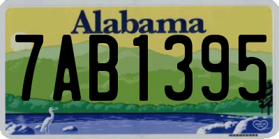 AL license plate 7AB1395