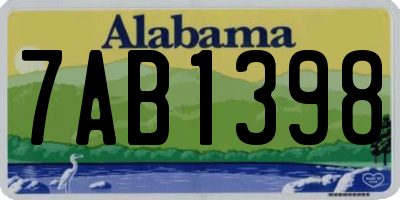 AL license plate 7AB1398
