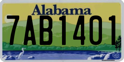 AL license plate 7AB1401