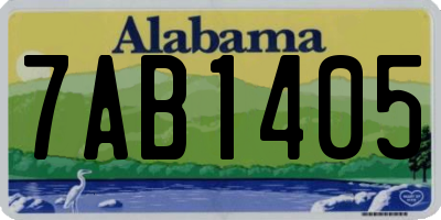 AL license plate 7AB1405