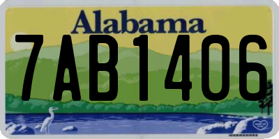 AL license plate 7AB1406
