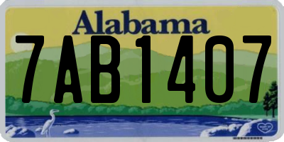 AL license plate 7AB1407