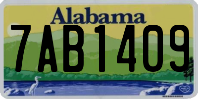 AL license plate 7AB1409