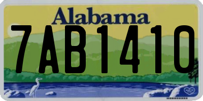 AL license plate 7AB1410
