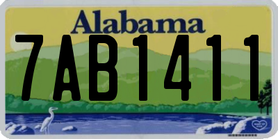 AL license plate 7AB1411