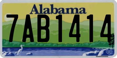 AL license plate 7AB1414