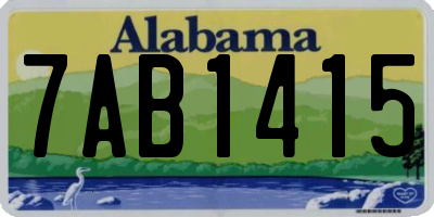 AL license plate 7AB1415