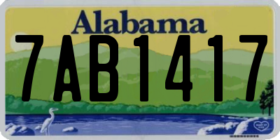 AL license plate 7AB1417