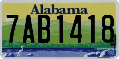 AL license plate 7AB1418