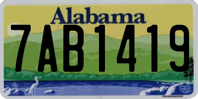 AL license plate 7AB1419