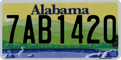 AL license plate 7AB1420