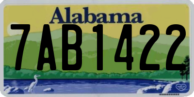 AL license plate 7AB1422