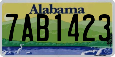 AL license plate 7AB1423