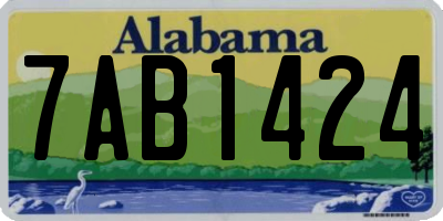AL license plate 7AB1424