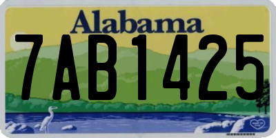 AL license plate 7AB1425