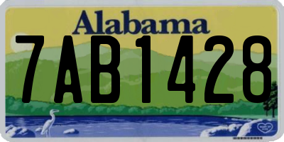 AL license plate 7AB1428
