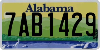 AL license plate 7AB1429