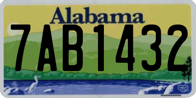 AL license plate 7AB1432