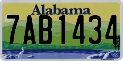 AL license plate 7AB1434