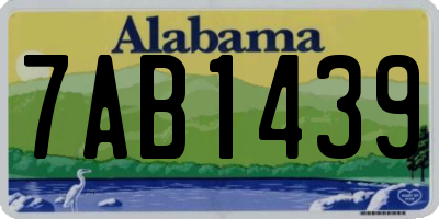 AL license plate 7AB1439