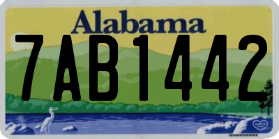 AL license plate 7AB1442