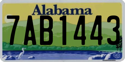 AL license plate 7AB1443