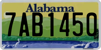 AL license plate 7AB1450