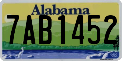 AL license plate 7AB1452