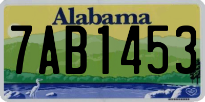 AL license plate 7AB1453