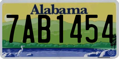 AL license plate 7AB1454
