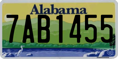 AL license plate 7AB1455
